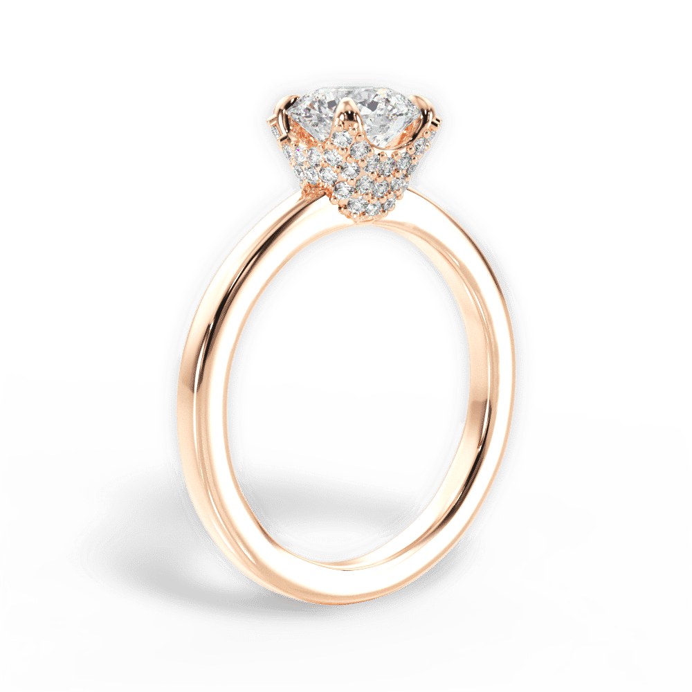 14kt Rose Gold/18kt Rose Gold/round/front