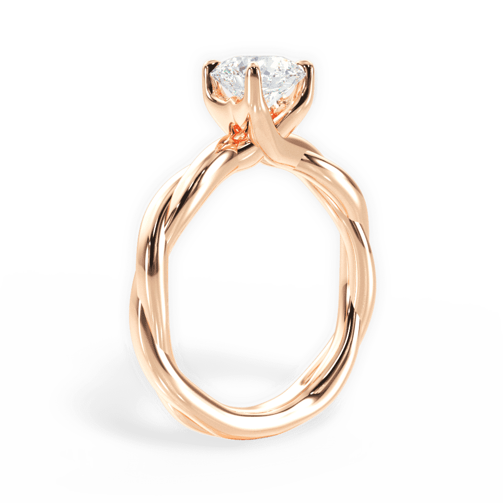 14kt Rose Gold/18kt Rose Gold/round/front