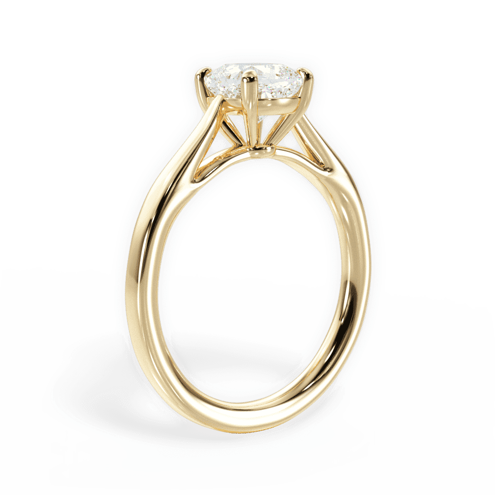 14kt Yellow Gold/18kt Yellow Gold/cushion/front