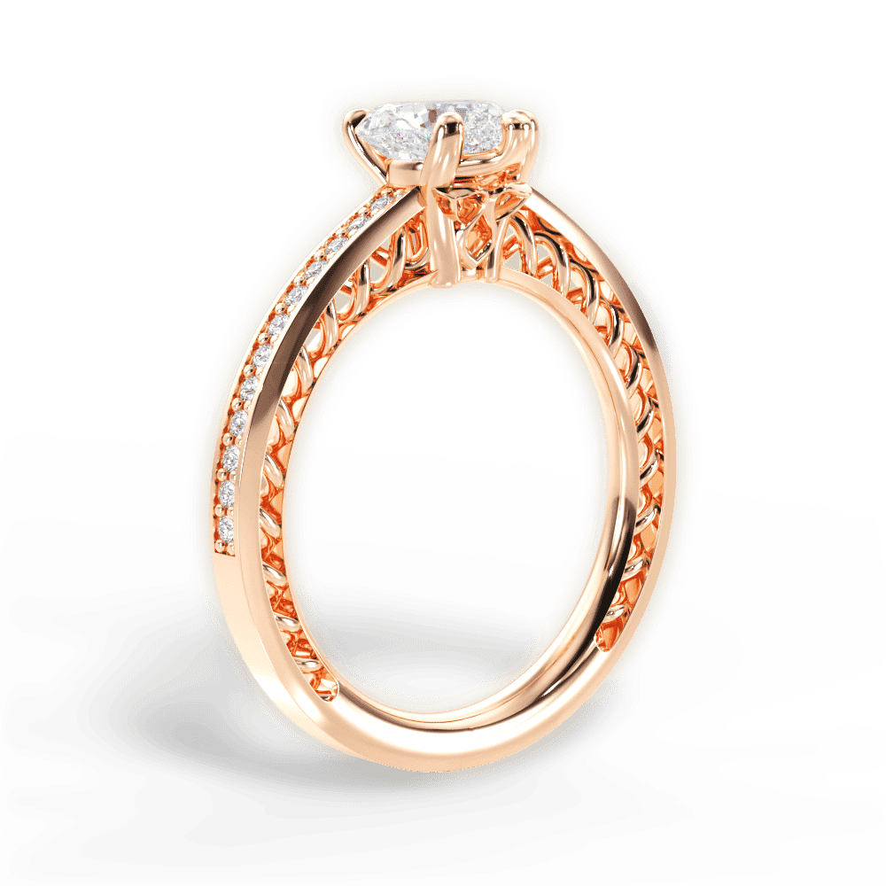 14kt Rose Gold/18kt Rose Gold/heart/front