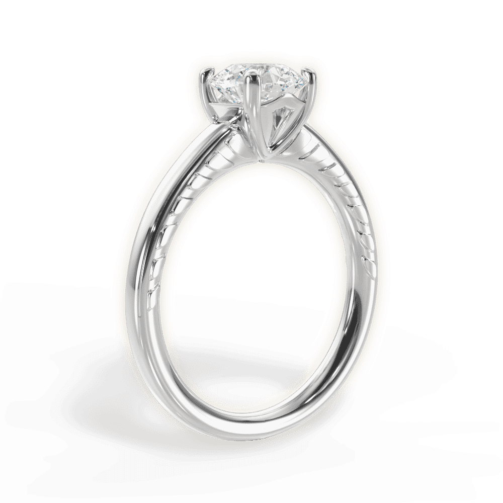 14kt White Gold/18kt White Gold/Platinum/round/front