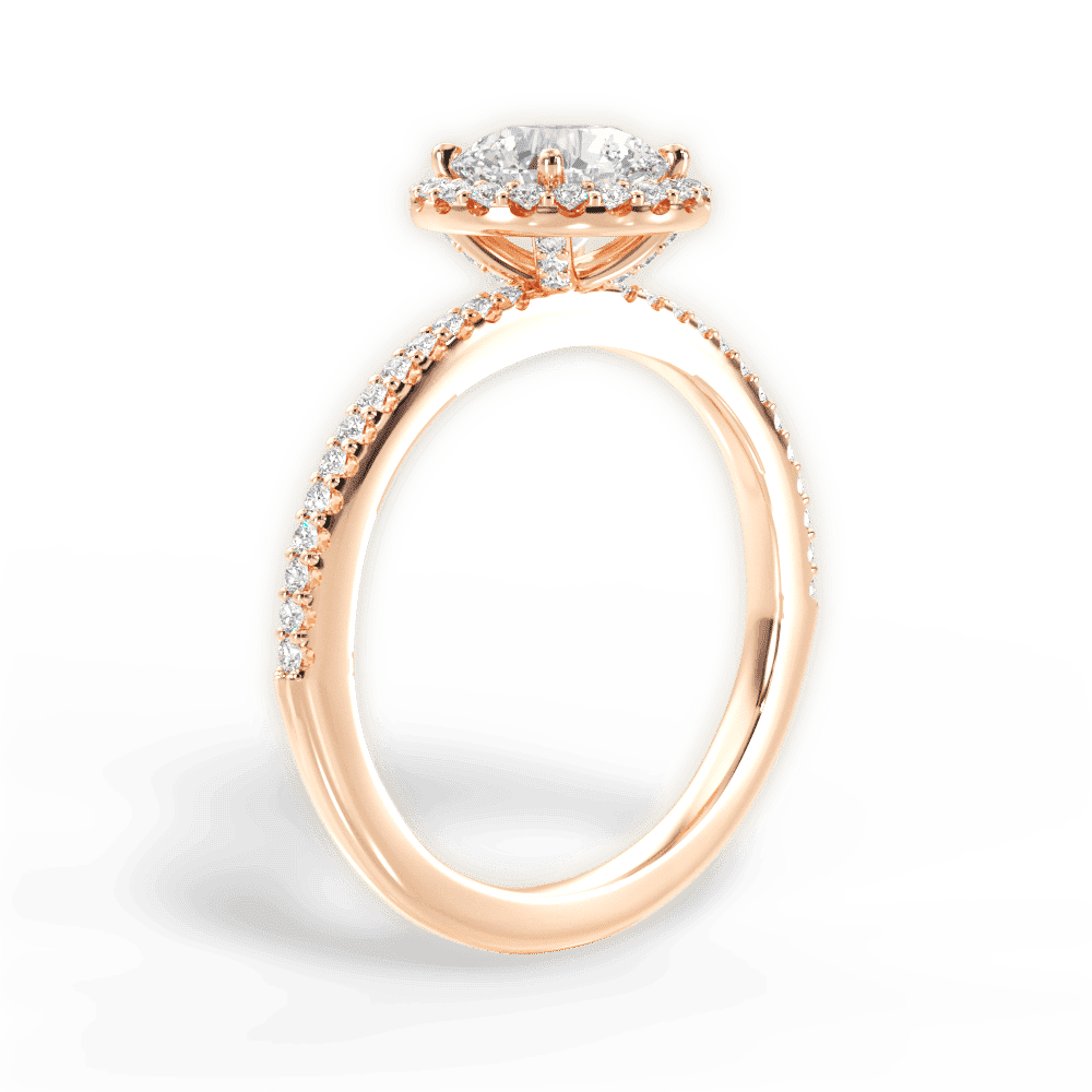 14kt Rose Gold/18kt Rose Gold/round/front
