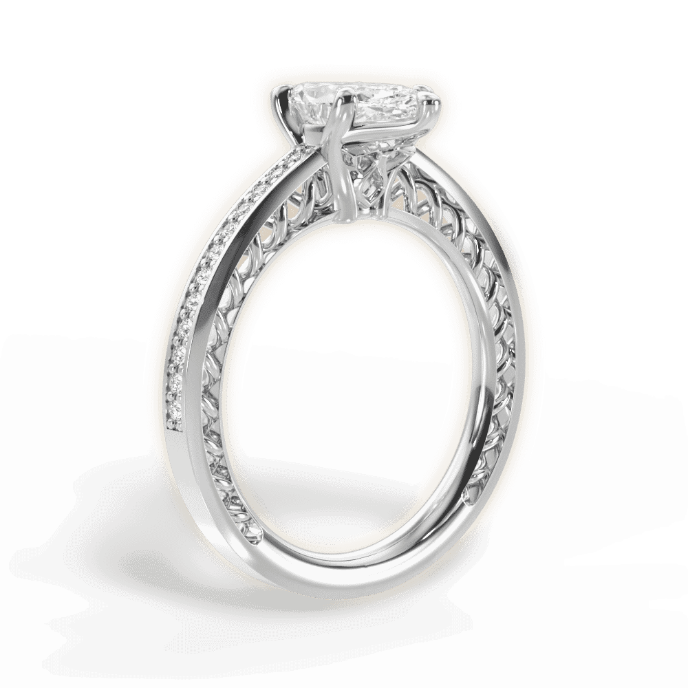 14kt White Gold/18kt White Gold/Platinum/marquise/front