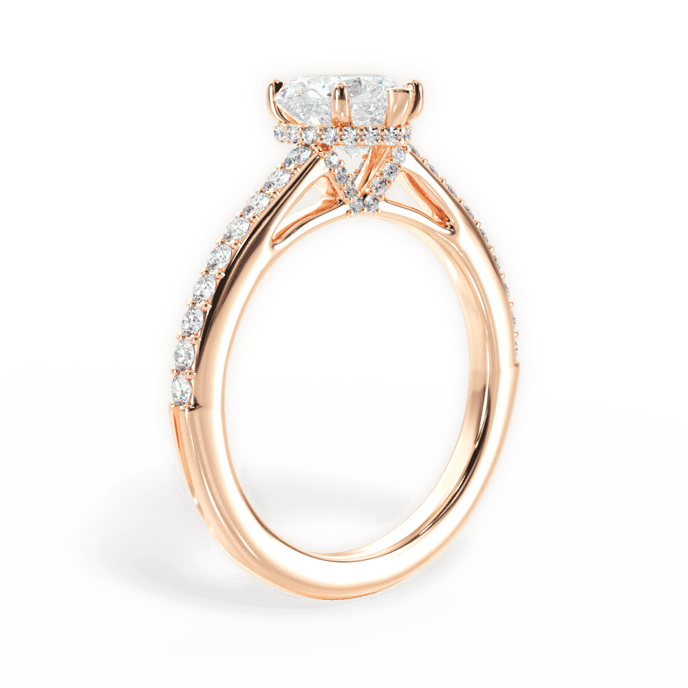 14kt Rose Gold/18kt Rose Gold/heart/front