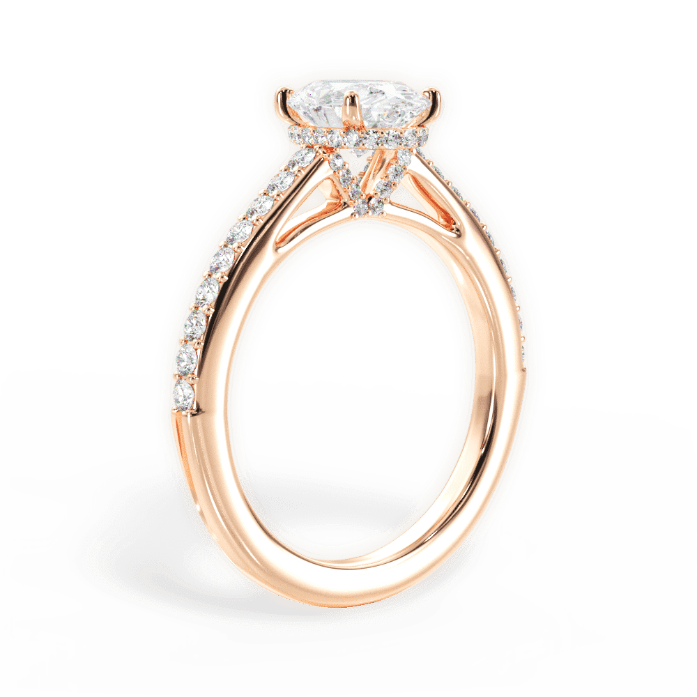 14kt Rose Gold/18kt Rose Gold/oval/front