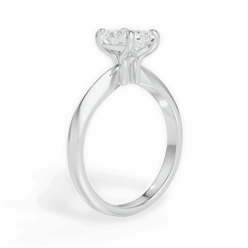 14kt White Gold/18kt White Gold/Platinum/radiant/front
