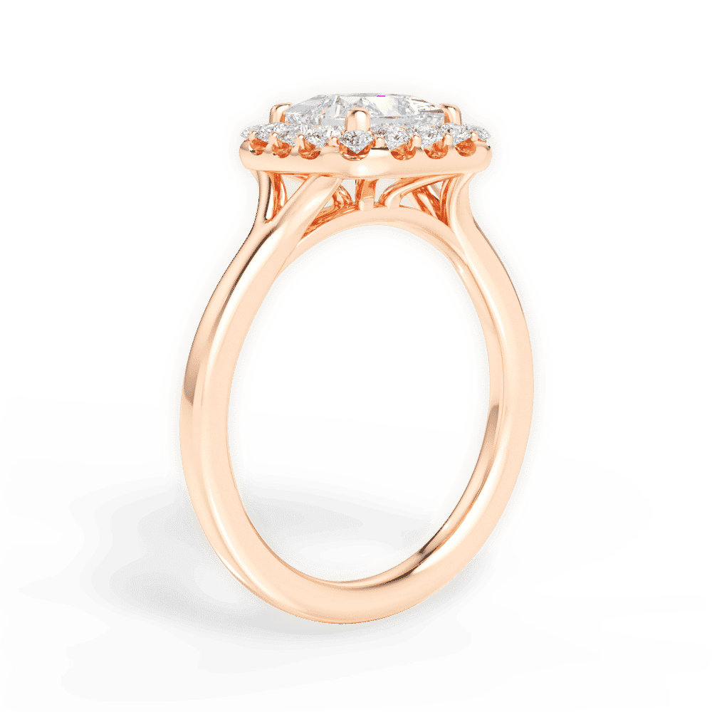 14kt Rose Gold/18kt Rose Gold/princess/front