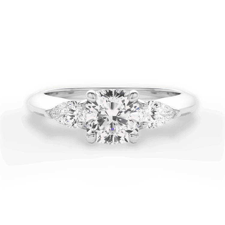 14kt White Gold/18kt White Gold/Platinum/cushion/top sku 1CUZ1010P