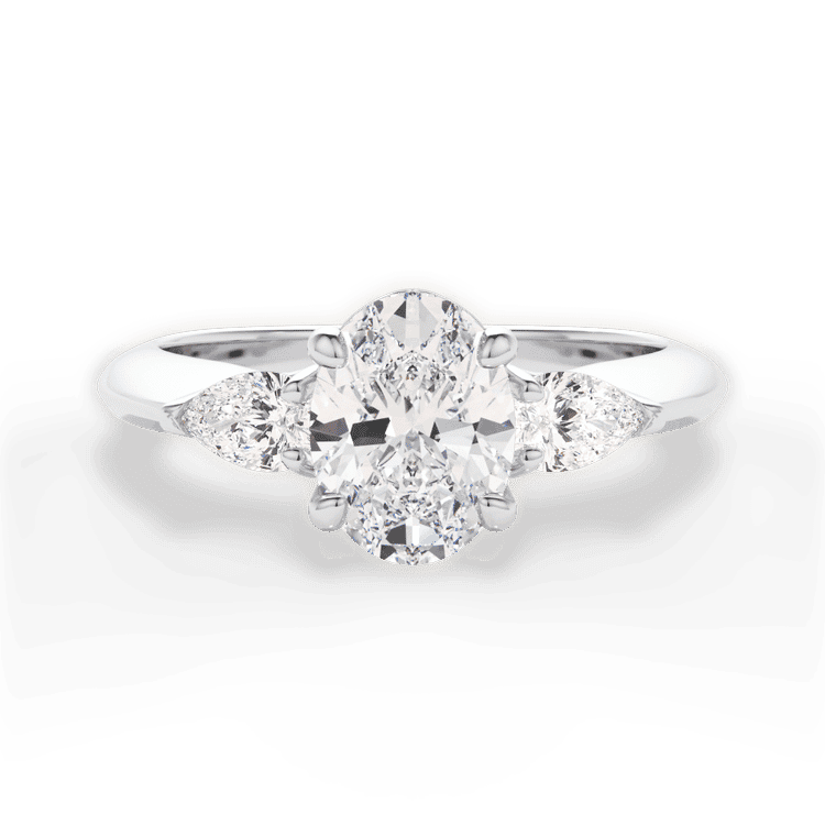 14kt White Gold/18kt White Gold/Platinum/oval/top sku 1OZ1010P