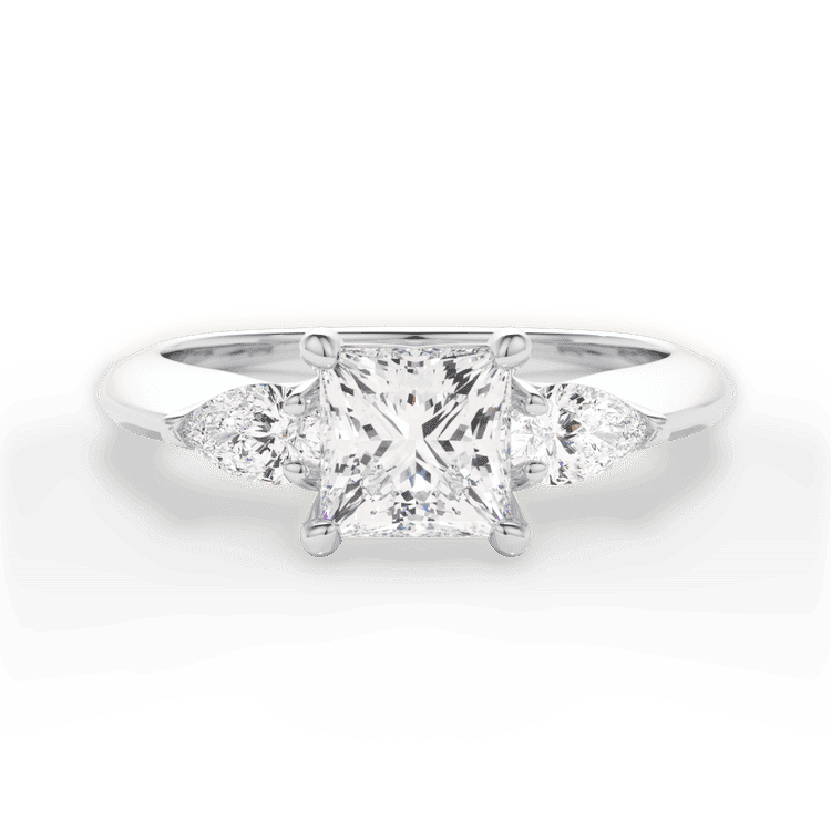 14kt White Gold/18kt White Gold/Platinum/princess/top sku 1PCZ1010P
