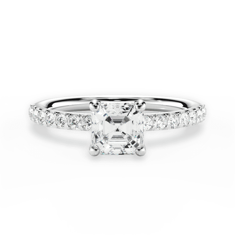 14kt White Gold/18kt White Gold/Platinum/asscher/top sku 1ASZ4753