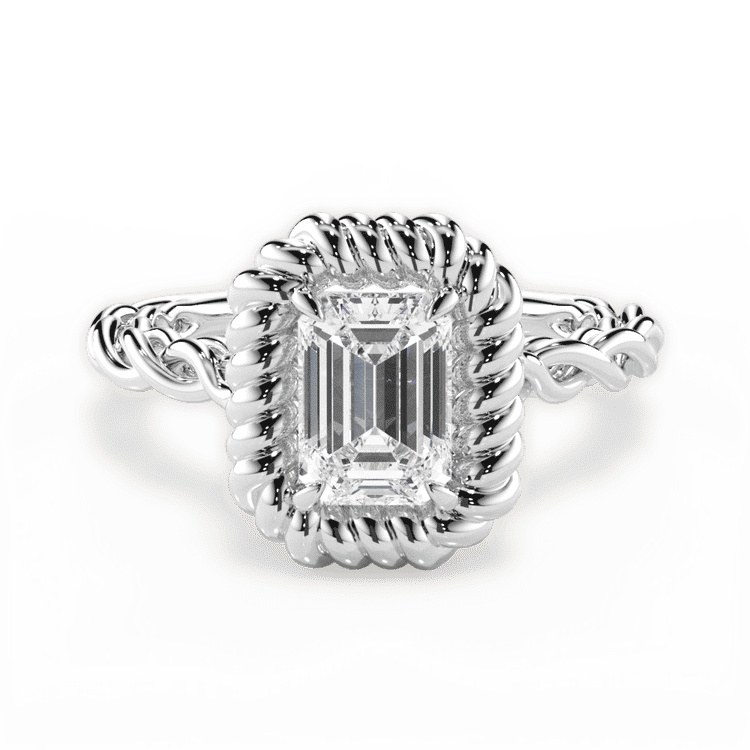 14kt White Gold/18kt White Gold/Platinum/emerald/top sku 1ECZ4766