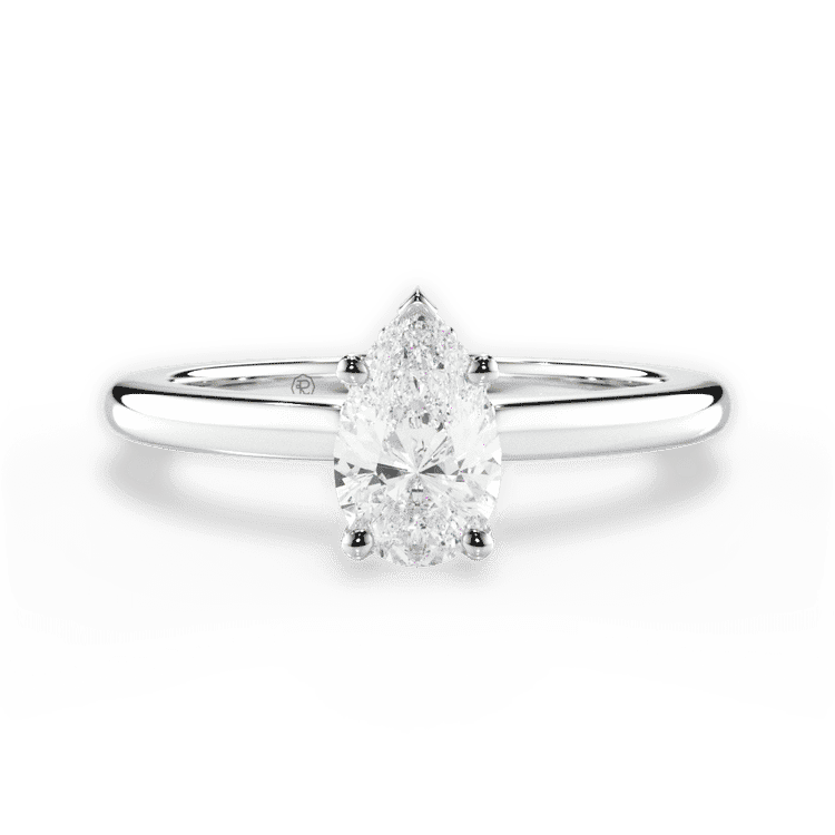 14kt White Gold/18kt White Gold/Platinum/pear/top sku 1PZ1341