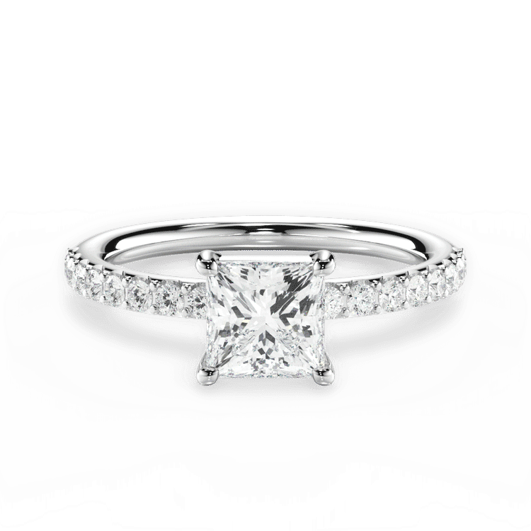 14kt White Gold/18kt White Gold/Platinum/princess/top sku 1PCZ4753