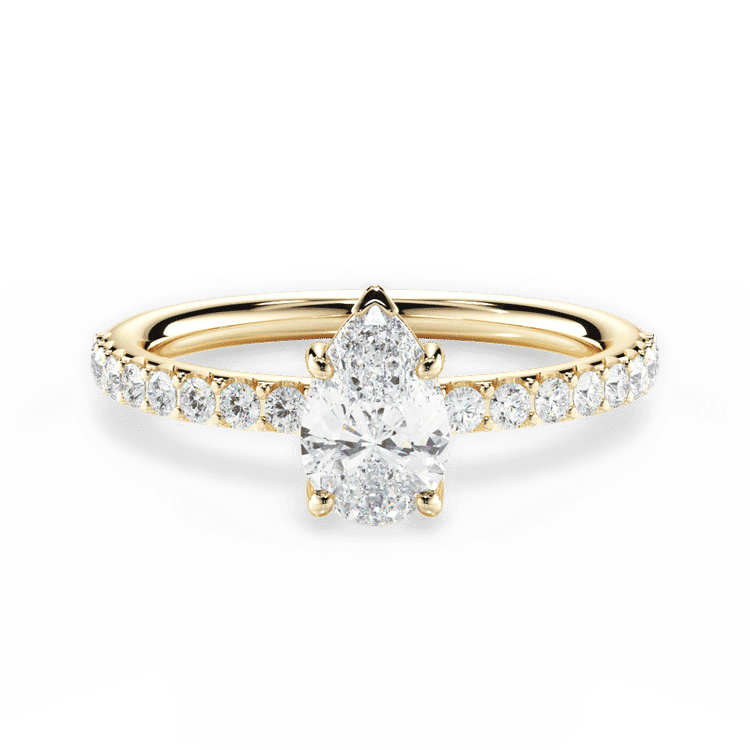 14kt Yellow Gold/18kt Yellow Gold/pear/top sku 1PZ4753