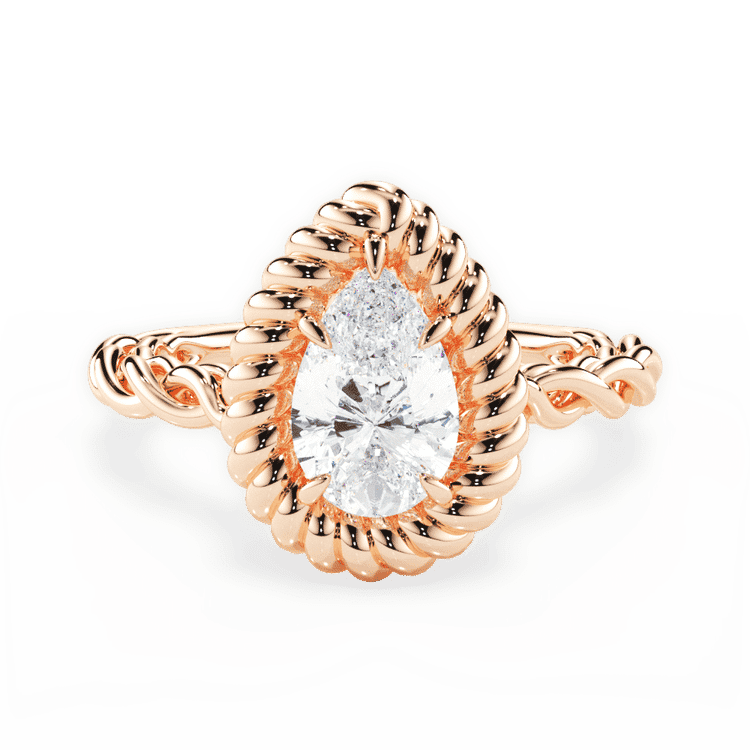 14kt Rose Gold/18kt Rose Gold/pear/top sku 1PZ4766