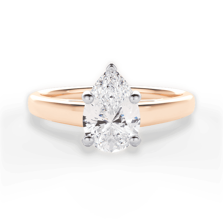 14kt Rose Gold/18kt Rose Gold/pear/top sku 1PZ7231
