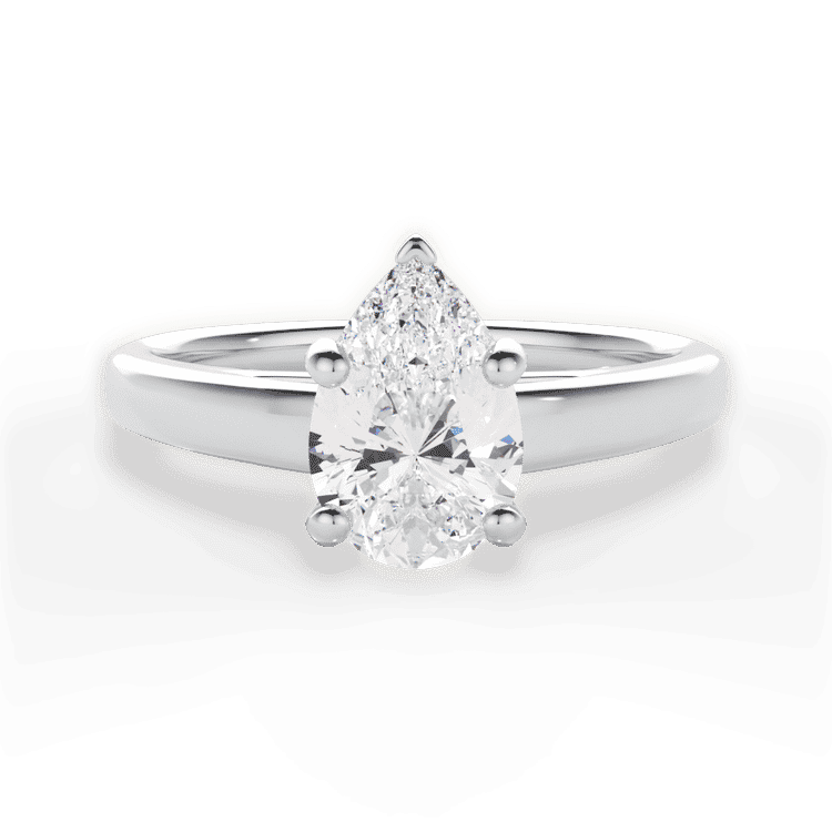 14kt White Gold/18kt White Gold/Platinum/pear/top sku 1PZ7231
