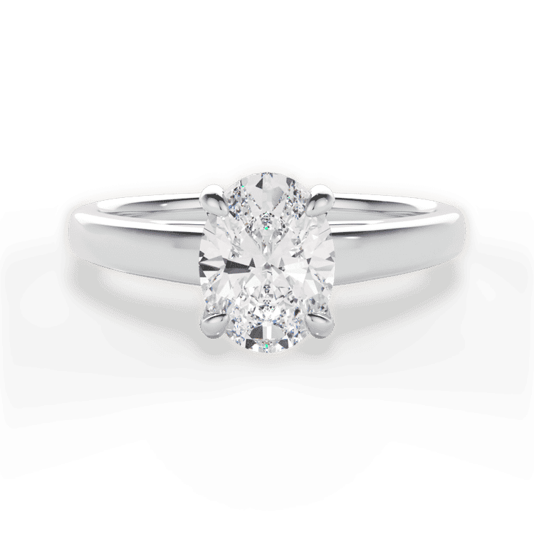 14kt White Gold/18kt White Gold/Platinum/oval/top sku 1OZ7234