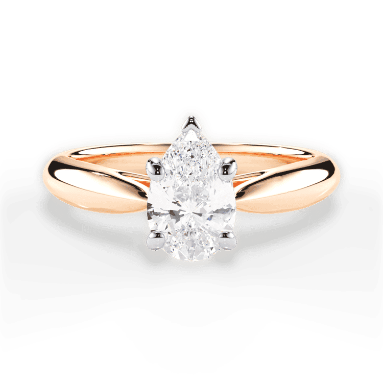 14kt Rose Gold/18kt Rose Gold/pear/top sku 1PZ7241