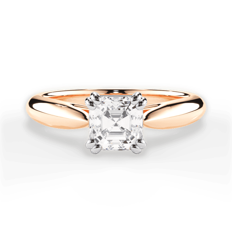 14kt Rose Gold/18kt Rose Gold/asscher/top sku 1ASZ7242