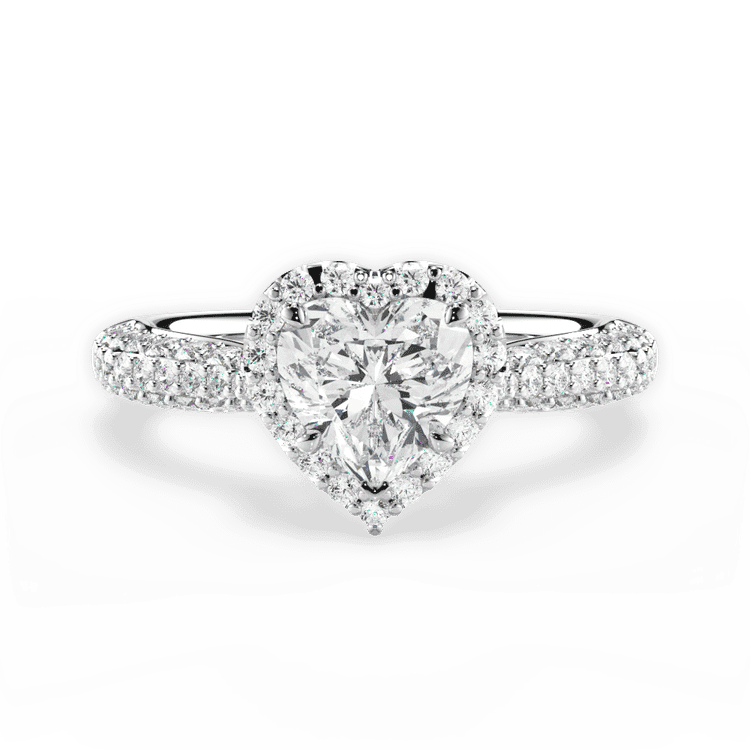 14kt White Gold/18kt White Gold/Platinum/heart/top sku 1HZ1349