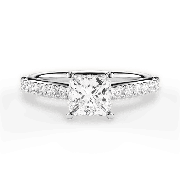 14kt White Gold/18kt White Gold/Platinum/princess/top sku 1PCZ2489