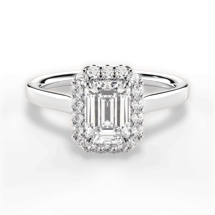 14kt White Gold/18kt White Gold/Platinum/emerald/top sku 1ECZ1329