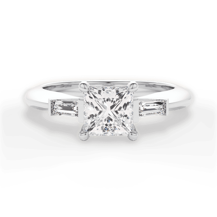 14kt White Gold/18kt White Gold/Platinum/princess/top sku 1PCZ1013