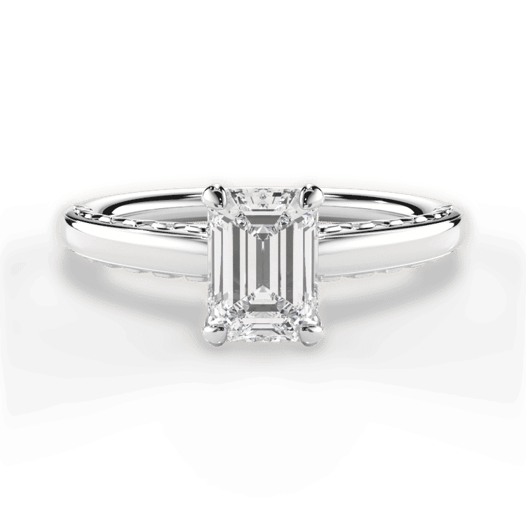 14kt White Gold/18kt White Gold/Platinum/emerald/top sku 1ECZ2850