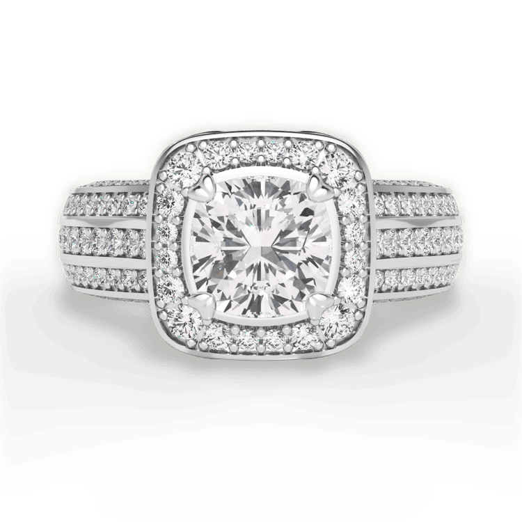 14kt White Gold/18kt White Gold/Platinum/cushion/top sku 1CUZ3156
