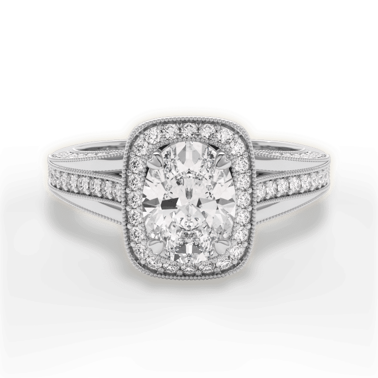 14kt White Gold/18kt White Gold/Platinum/oval/top sku 1OZ3154