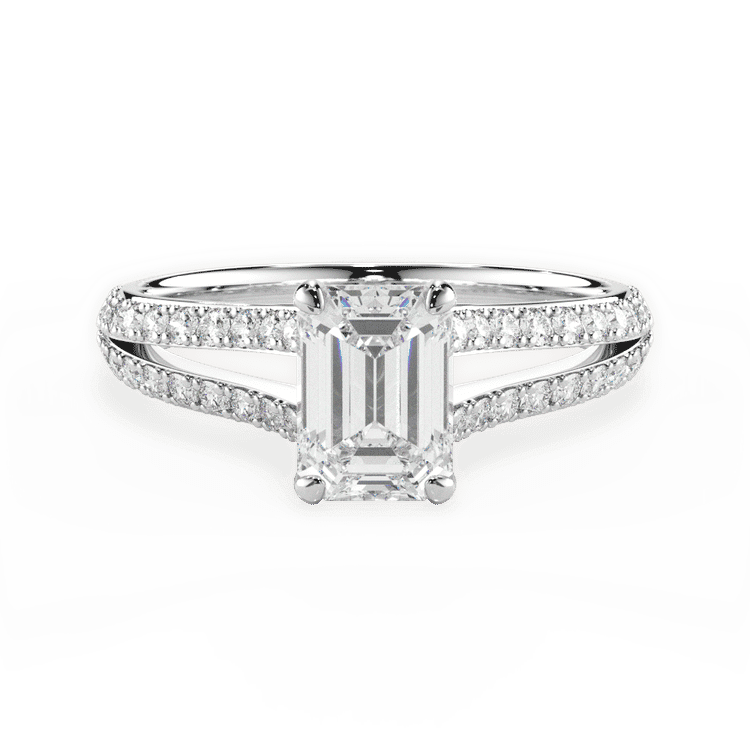 14kt White Gold/18kt White Gold/Platinum/emerald/top sku 1ECZ2488
