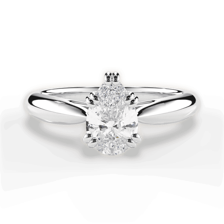 14kt White Gold/18kt White Gold/Platinum/pear/top sku 1PZ7242