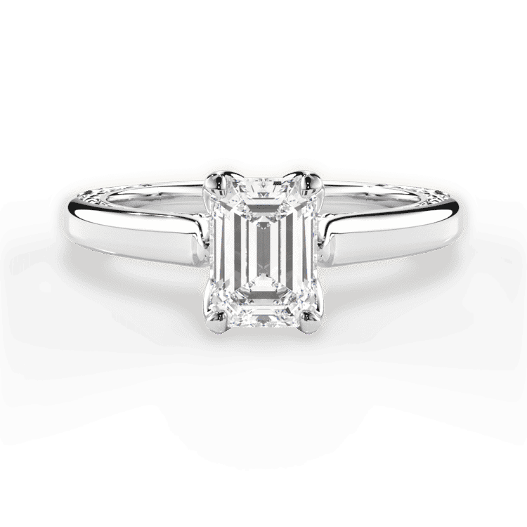 14kt White Gold/18kt White Gold/Platinum/emerald/top sku 1ECZ2828