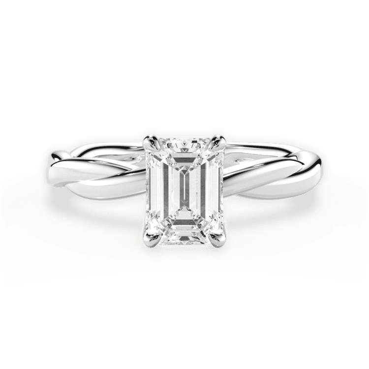 14kt White Gold/18kt White Gold/Platinum/emerald/top sku 1ECZ4702