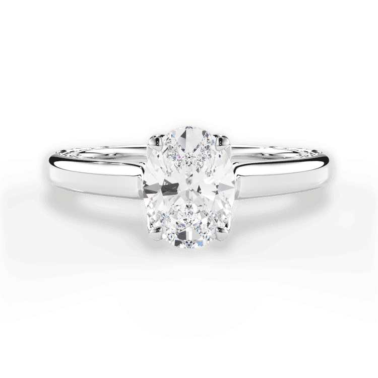 14kt White Gold/18kt White Gold/Platinum/oval/top sku 1OZ2828