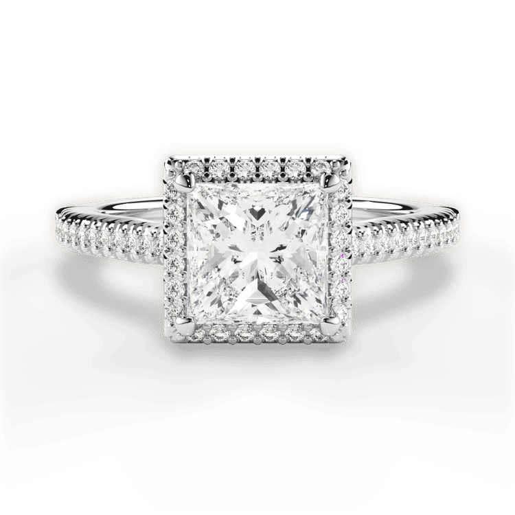 14kt White Gold/18kt White Gold/Platinum/princess/top sku 1PCZ3702
