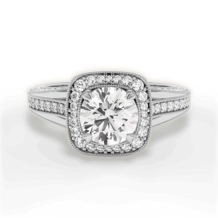 14kt White Gold/18kt White Gold/Platinum/round/top sku 1RZ3154