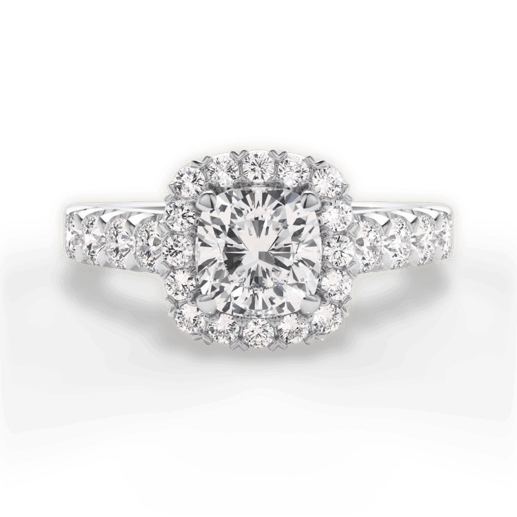 14kt White Gold/18kt White Gold/Platinum/cushion/top sku 1CUZ2817