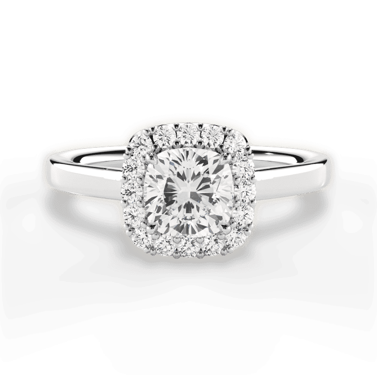 14kt White Gold/18kt White Gold/Platinum/cushion/top sku 1CUZ1329