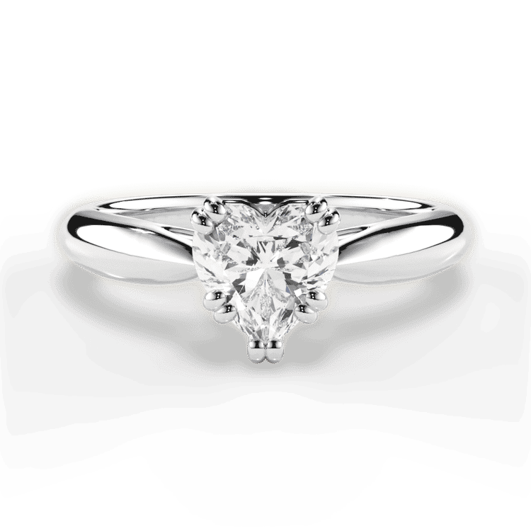 14kt White Gold/18kt White Gold/Platinum/heart/top sku 1HZ7242
