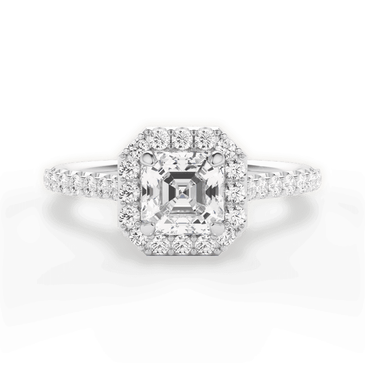 14kt White Gold/18kt White Gold/Platinum/asscher/top sku 1ASZ1323