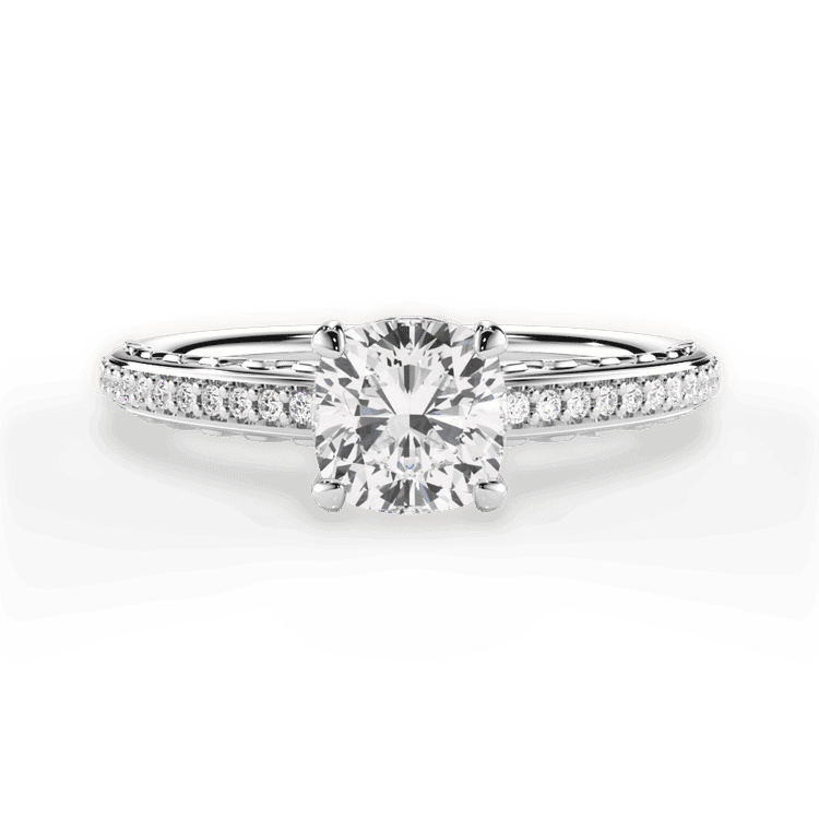 14kt White Gold/18kt White Gold/Platinum/cushion/top sku 1CUZ2851