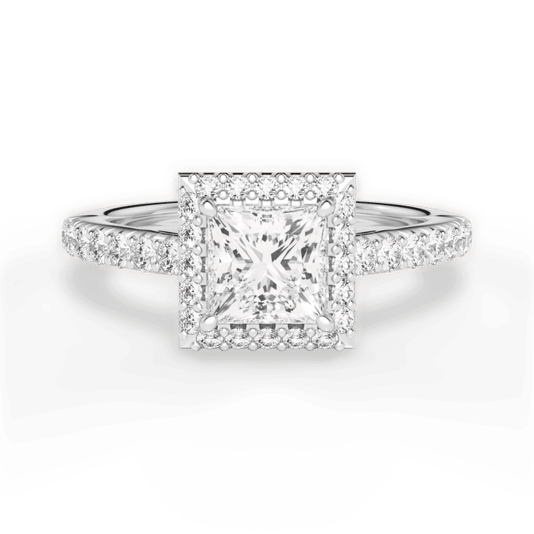 14kt White Gold/18kt White Gold/Platinum/princess/top sku 1PCZ3705
