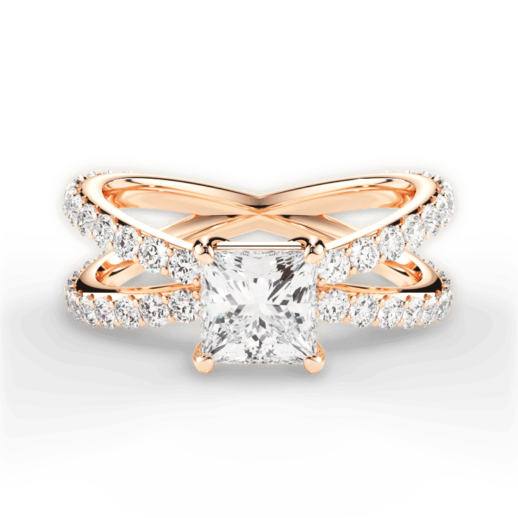 14kt Rose Gold/18kt Rose Gold/princess/top sku 1PCZ1348