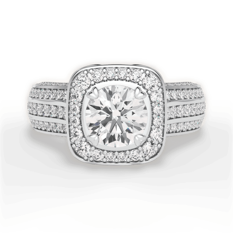 14kt White Gold/18kt White Gold/Platinum/round/top sku 1RZ3156