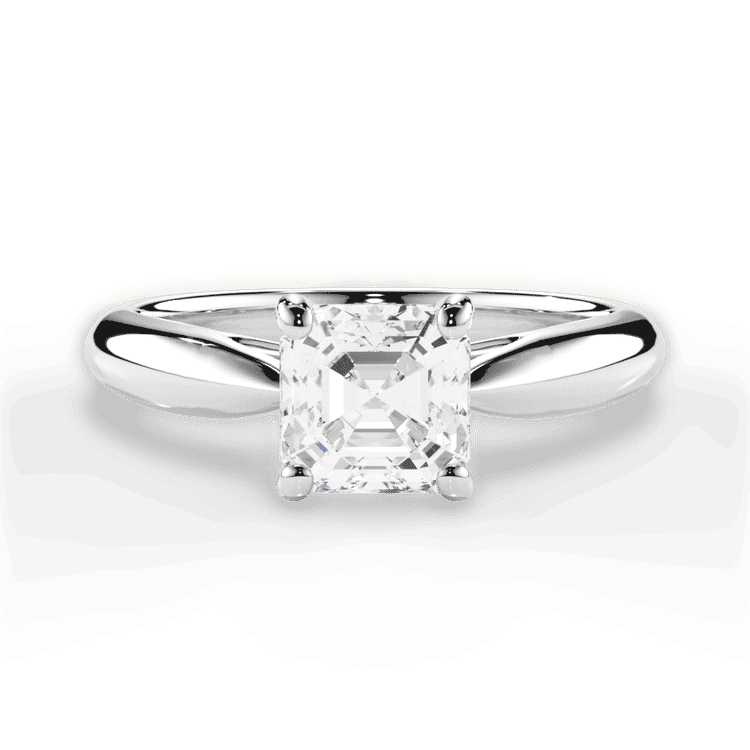 14kt White Gold/18kt White Gold/Platinum/asscher/top sku 1ASZ7241