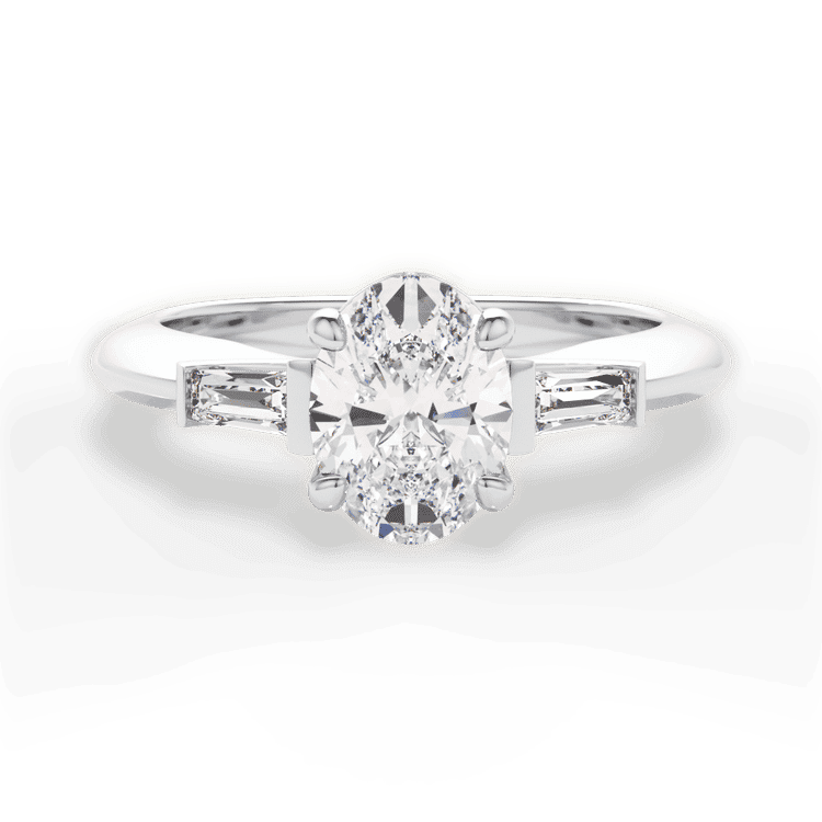 14kt White Gold/18kt White Gold/Platinum/oval/top sku 1OZ1013