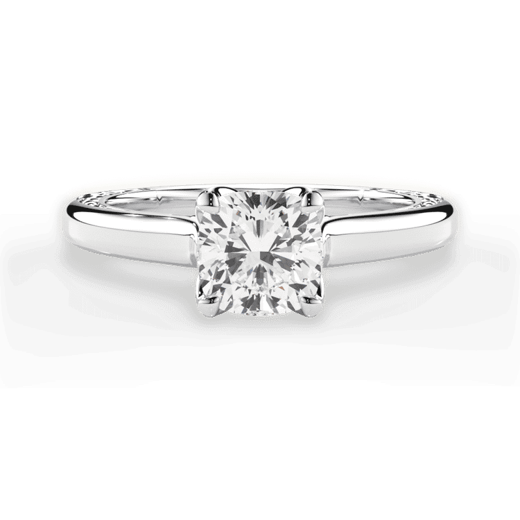 14kt White Gold/18kt White Gold/Platinum/cushion/top sku 1CUZ2828